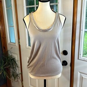 Tristan Silk Back Cotton Blend Tank Top